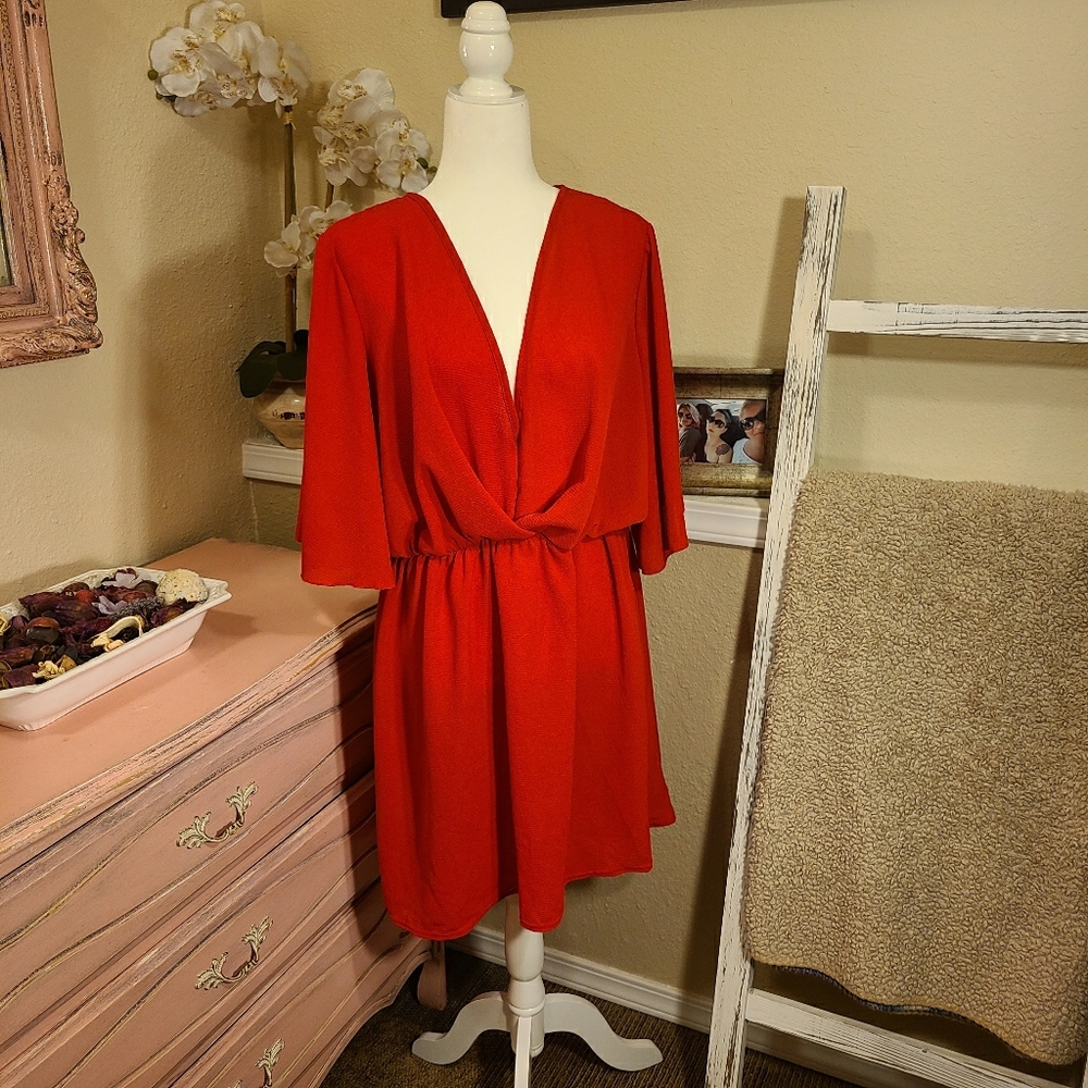 Plus red dress